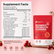 Cranberry Probiotic Gummies - Women's Digestive & Feminine pH Support