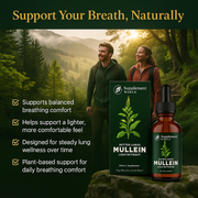 Mullein Liquid Drops with Chlorophyll – Support Clear Breathing, Lung Health & Respiratory Wellness