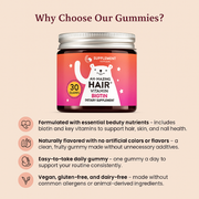 Ah-mazing Hair Biotin Gummies – 5000 mcg Biotin for Hair Growth, Skin & Nails Vitamins