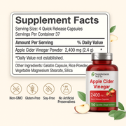 Apple Cider Vinegar 2400 mg – Metabolism & Digestion Support Capsules
