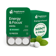 Energy & Focus Mints/Gums | Sugar Free with L-Theanine and Natural Caffeine – Spearmint Flavor